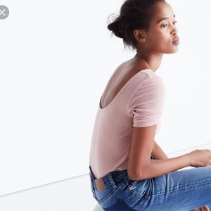 New scoop back dusty pink madewell tee